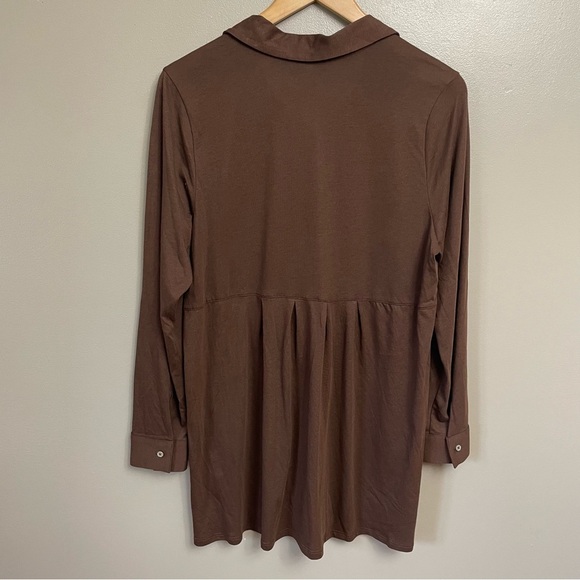 J.Jill women’s size Medium top Button Down Cotton Modal Blend lightweight - Picture 7 of 11